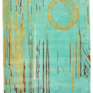 Designer teppe - 244 x 154 cm - turkis