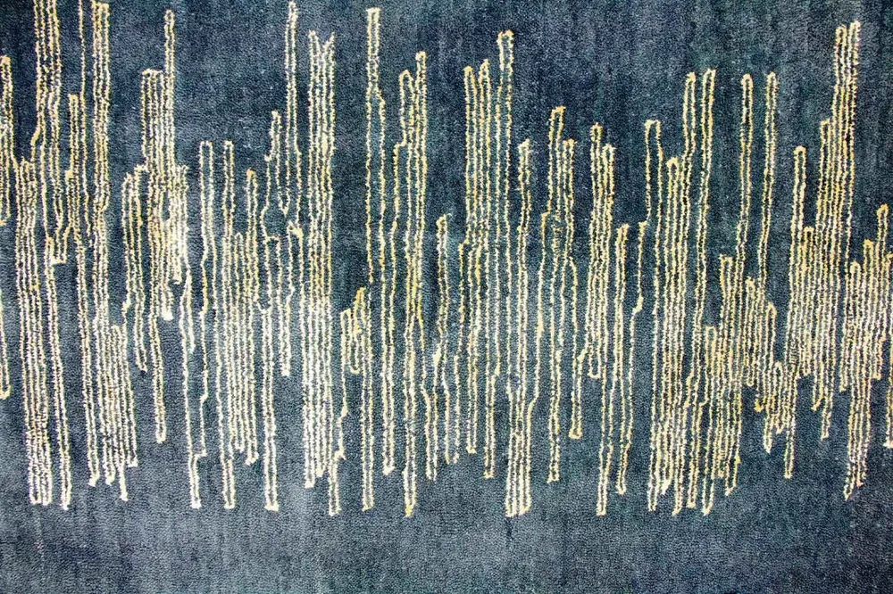 Designer teppe - 246 x 154 cm - blå