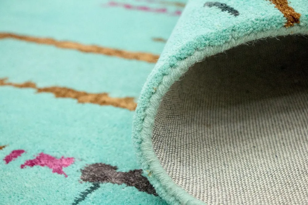 Designer teppe - 248 x 154 cm - turkis