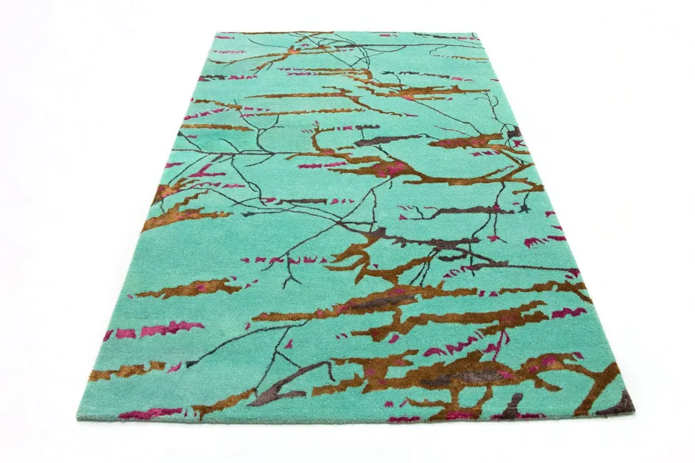 Designer teppe - 248 x 154 cm - turkis