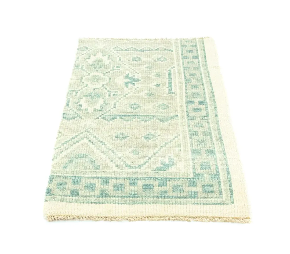 Designer teppe - 95 x 62 cm - lyseblå