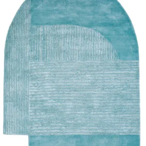 Designer teppe spesiell form - 210 x 150 cm - turkis