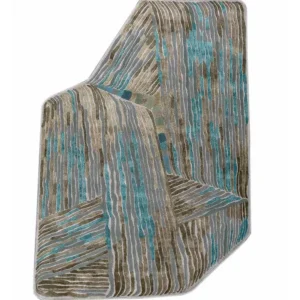 Designer teppe spesiell form - 270 x 180 cm - blå