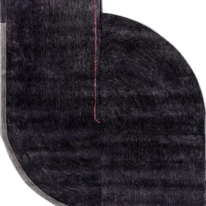 Designer teppe spesiell form - 330 x 240 cm - antrasitt