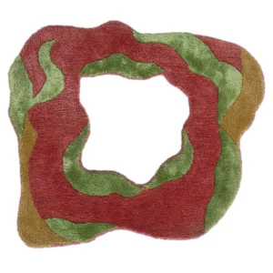 Designer teppe spesiell form - 70 x 80 cm - oransje