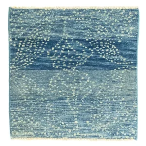Designer teppe square - 62 x 61 cm - lyseblå