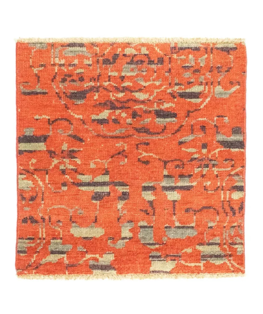 Designer teppe square - 62 x 61 cm - oransje