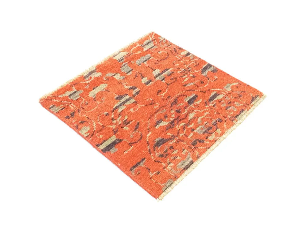 Designer teppe square - 62 x 61 cm - oransje