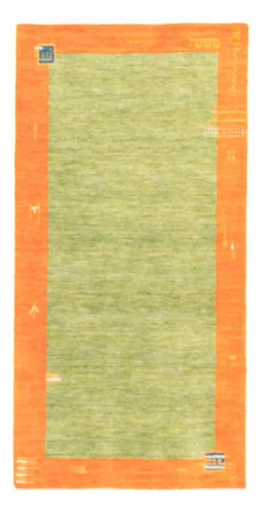 Gabbeh teppe - Indus - 140 x 70 cm - lysegrønn