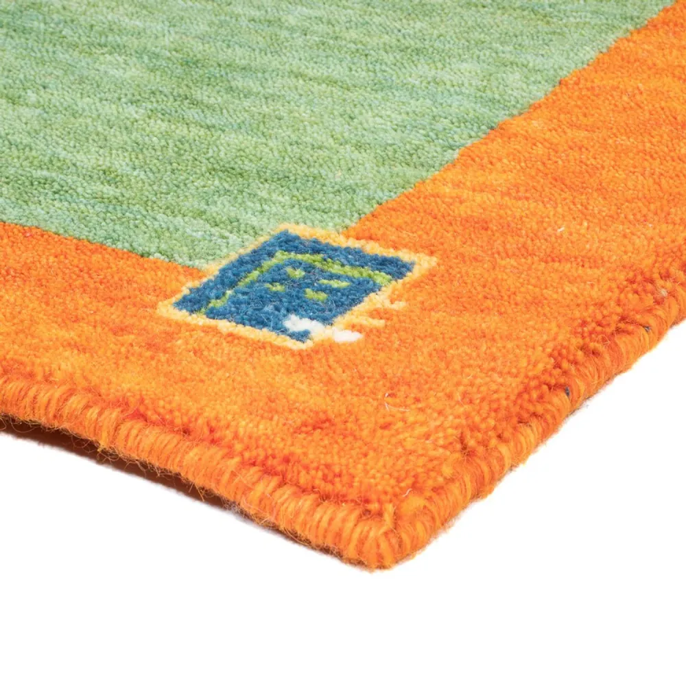 Gabbeh teppe - Indus - 140 x 70 cm - lysegrønn
