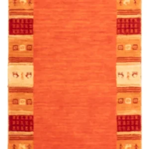 Gabbeh teppe - Indus - 145 x 70 cm - oransje