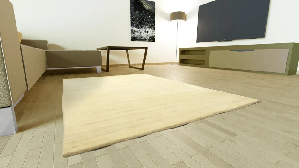 Gabbeh teppe - Indus - 160 x 90 cm - naturhvit