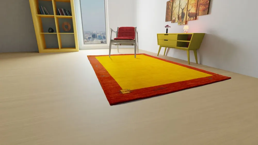 Gabbeh teppe - Indus - 180 x 120 cm - gull