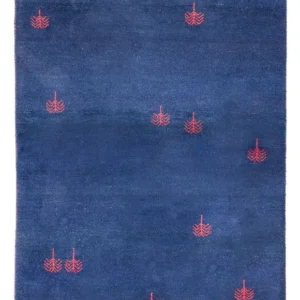 Gabbeh teppe - Indus - 180 x 120 cm - mørkeblå