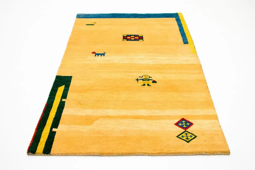 Gabbeh teppe - Indus - 193 x 121 cm - gull