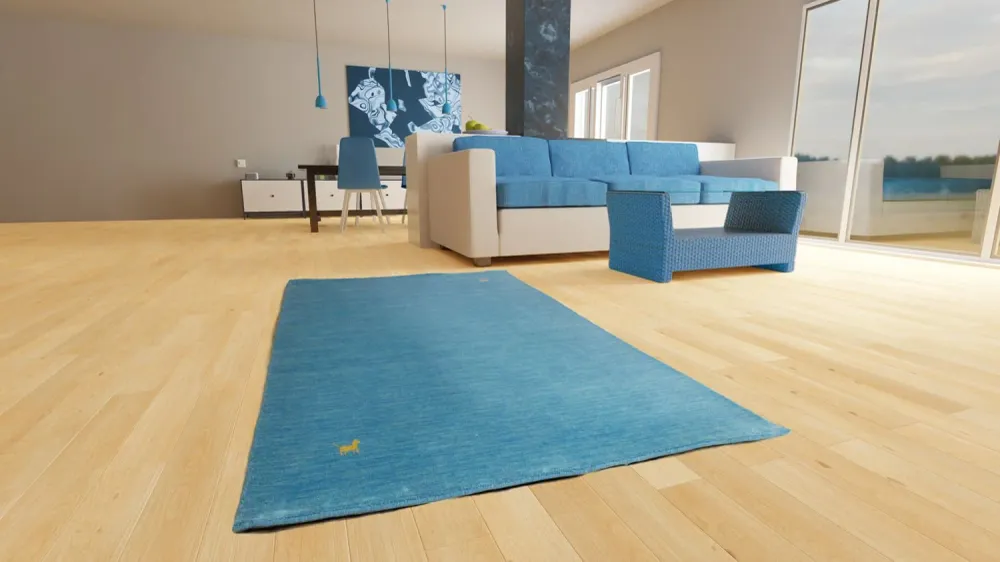 Gabbeh teppe - Indus - 250 x 200 cm - lyseblå