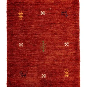 Gabbeh teppe - Indus - 90 x 60 cm - mørk rød