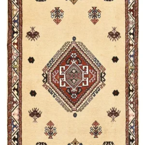 Gabbeh teppe - Kashkuli persisk teppe - 125 x 80 cm - lys beige
