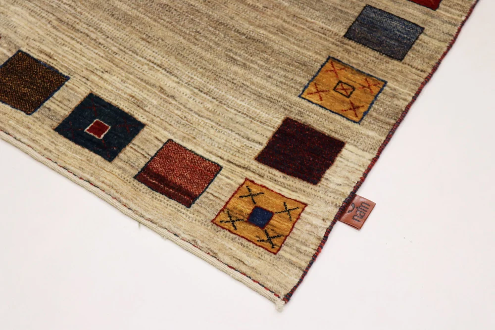 Gabbeh teppe - Loribaft Indus - 156 x 102 cm - beige