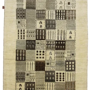 Gabbeh teppe - Loribaft Indus - 206 x 152 cm - mørk beige