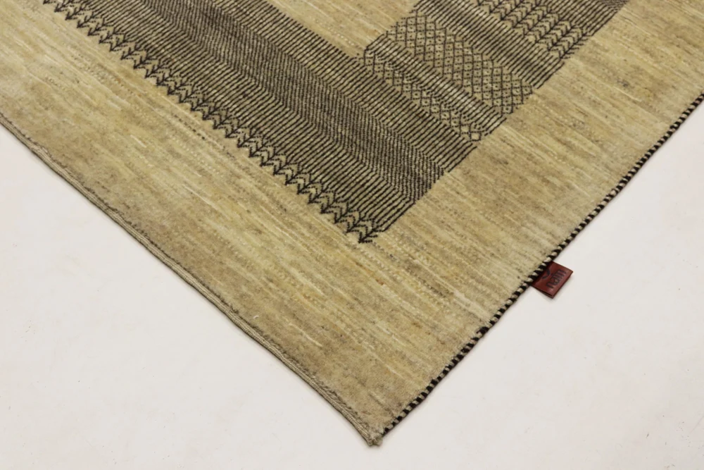 Gabbeh teppe - Loribaft Indus - 235 x 203 cm - mørk beige