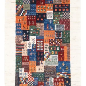 Gabbeh teppe - Loribaft persisk teppe - 125 x 84 cm - flerfarget