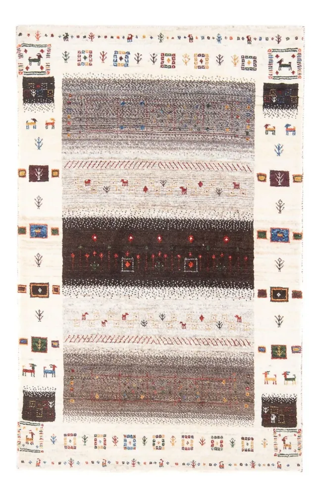 Gabbeh teppe - Loribaft persisk teppe - 126 x 84 cm - flerfarget