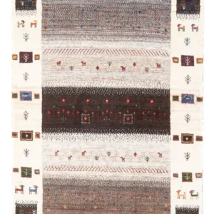 Gabbeh teppe - Loribaft persisk teppe - 126 x 84 cm - flerfarget