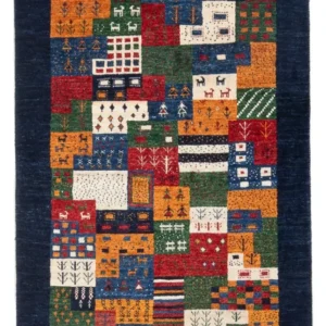 Gabbeh teppe - Loribaft persisk teppe - 129 x 83 cm - flerfarget