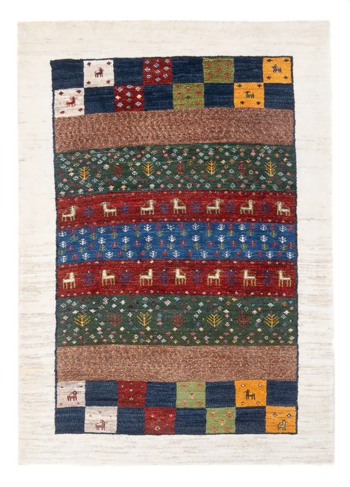 Gabbeh teppe - Loribaft persisk teppe - 131 x 86 cm - flerfarget