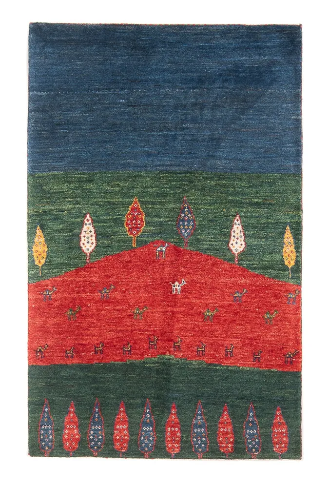 Gabbeh teppe - Loribaft persisk teppe - 131 x 81 cm - flerfarget