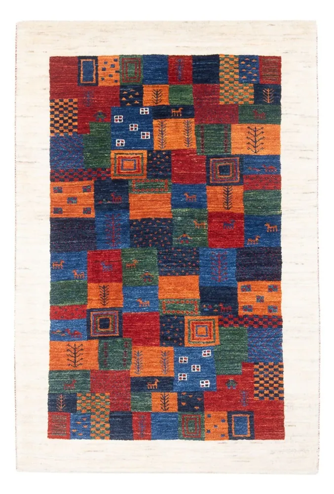 Gabbeh teppe - Loribaft persisk teppe - 132 x 86 cm - flerfarget