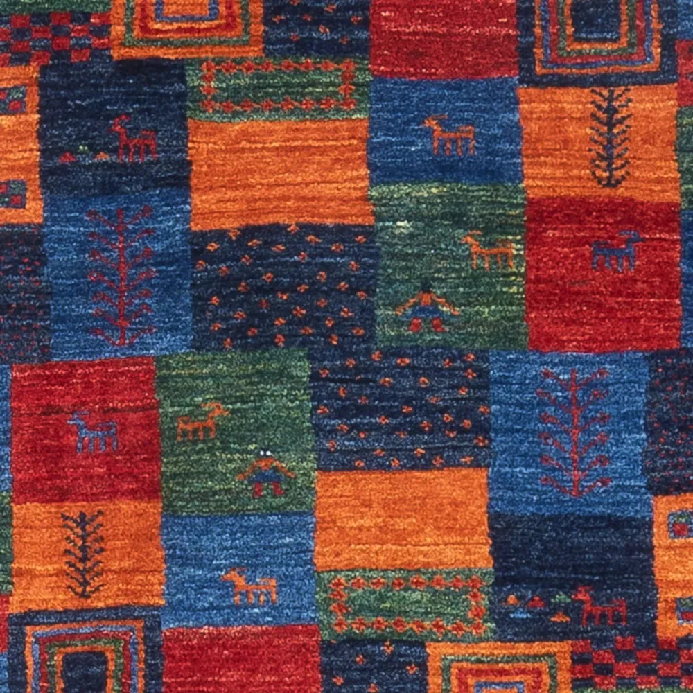 Gabbeh teppe - Loribaft persisk teppe - 132 x 86 cm - flerfarget