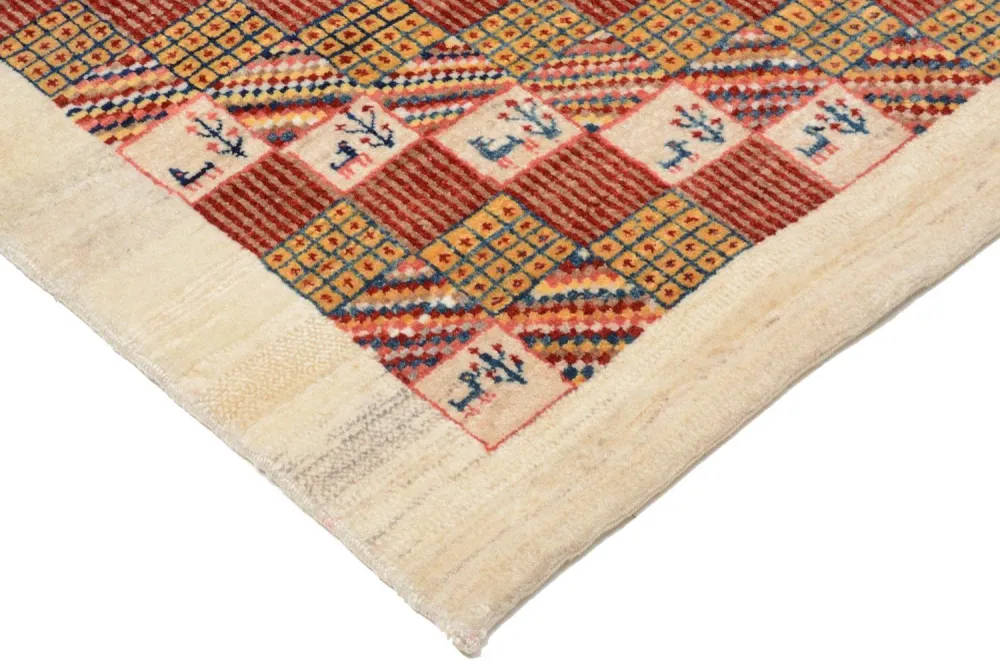 Gabbeh teppe - Loribaft persisk teppe - 142 x 101 cm - rød