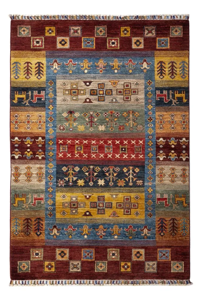 Gabbeh teppe - Loribaft persisk teppe - 148 x 105 cm - flerfarget