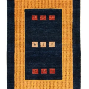 Gabbeh teppe - Loribaft persisk teppe - 152 x 105 cm - mørkeblå