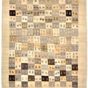 Gabbeh teppe - Loribaft persisk teppe - 191 x 154 cm - lysebrun