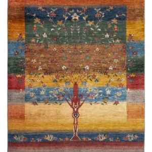 Gabbeh teppe - Loribaft persisk teppe - 193 x 158 cm - flerfarget