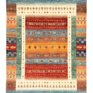 Gabbeh teppe - Loribaft persisk teppe - 197 x 151 cm - flerfarget