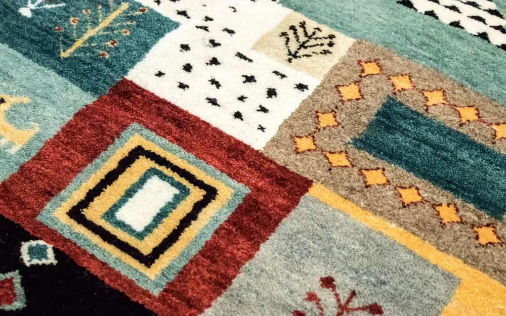 Gabbeh teppe - Loribaft persisk teppe - 198 x 150 cm - farget