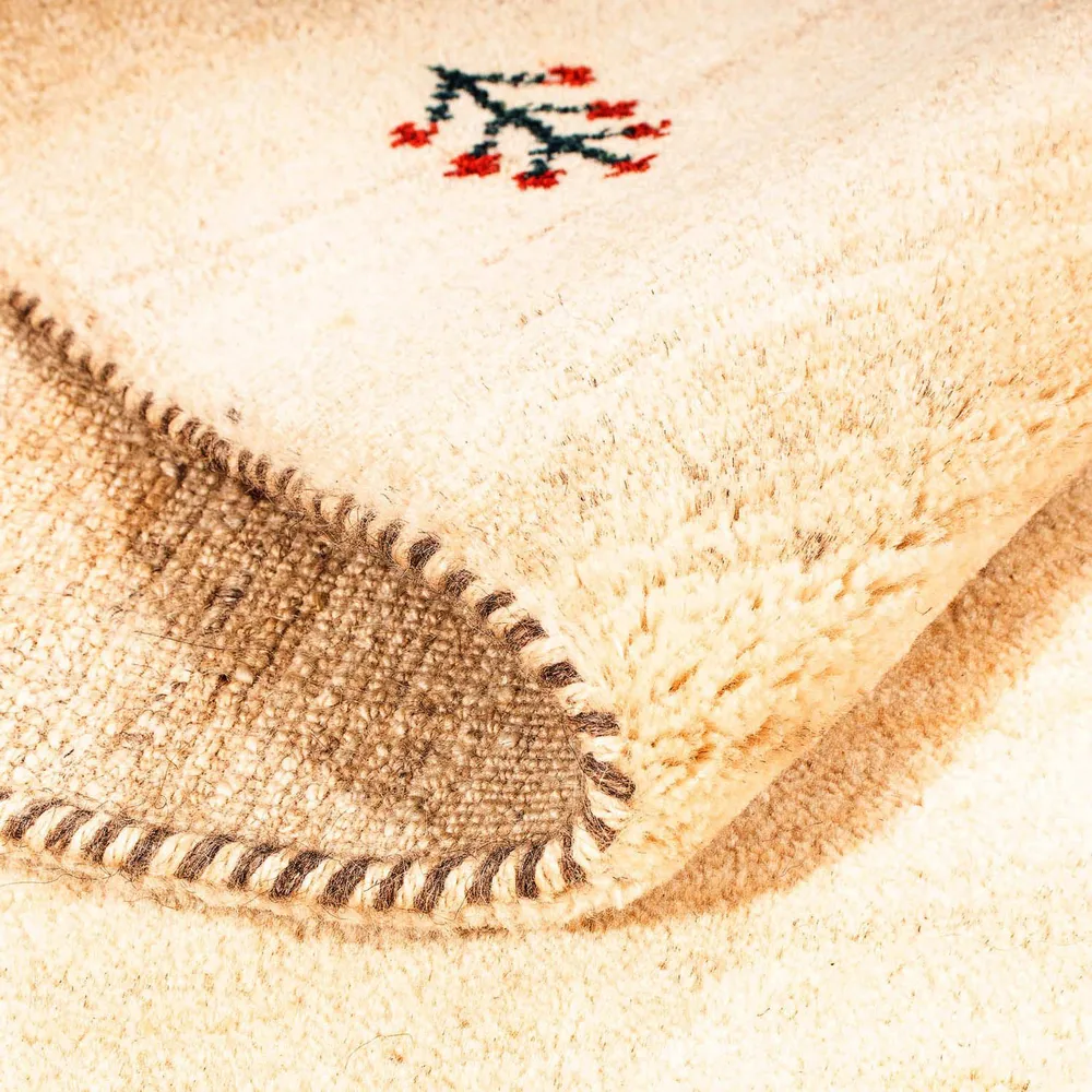 Gabbeh teppe - Loribaft persisk teppe - 199 x 141 cm - lys beige