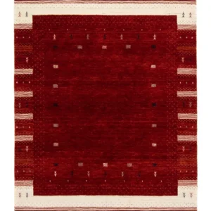 Gabbeh teppe - Loribaft persisk teppe - 204 x 140 cm - rød