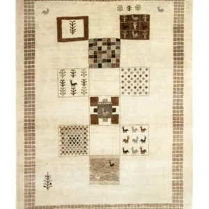 Gabbeh teppe - Loribaft persisk teppe - 219 x 157 cm - beige