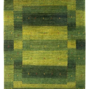Gabbeh teppe - Loribaft persisk teppe - 243 x 166 cm - mørkegrønn