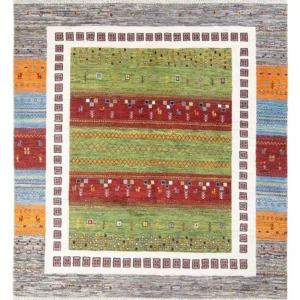 Gabbeh teppe - Loribaft persisk teppe - 249 x 173 cm - flerfarget