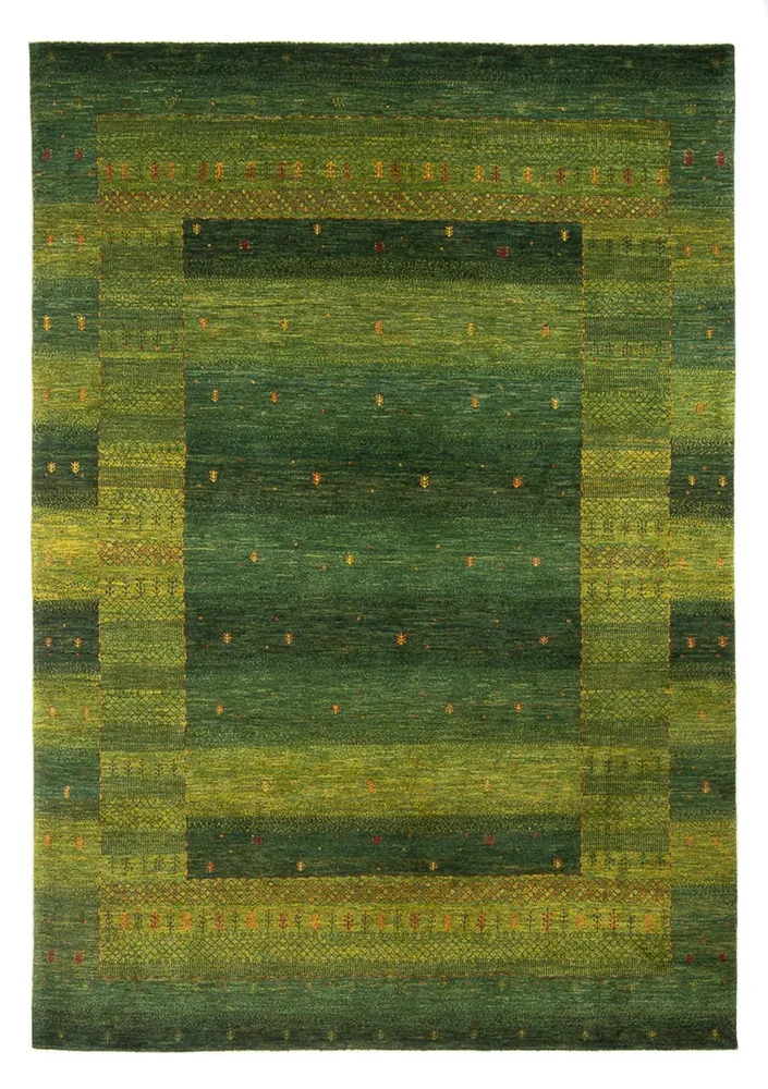 Gabbeh teppe - Loribaft persisk teppe - 297 x 200 cm - mørkegrønn