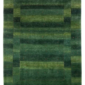 Gabbeh teppe - Loribaft persisk teppe - 322 x 213 cm - mørkegrønn