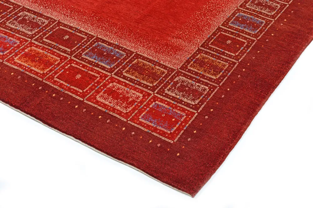 Gabbeh teppe - Loribaft persisk teppe - 353 x 257 cm - rød