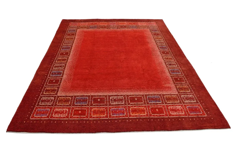 Gabbeh teppe - Loribaft persisk teppe - 353 x 257 cm - rød