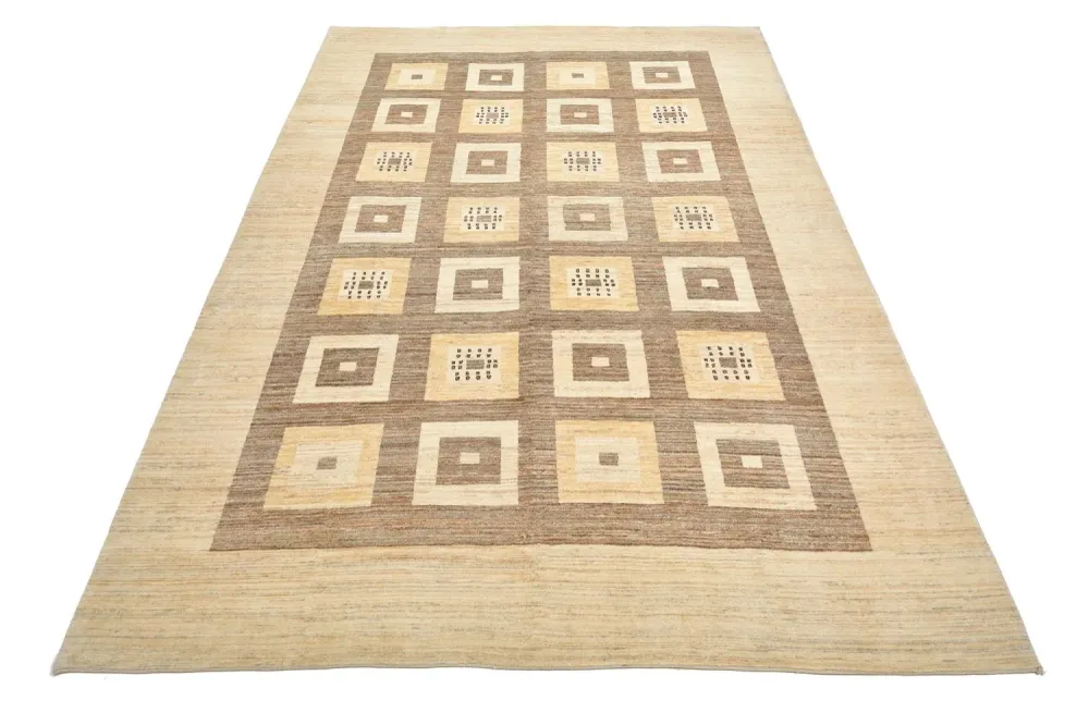 Gabbeh teppe - Loribaft persisk teppe - 384 x 265 cm - lysebrun